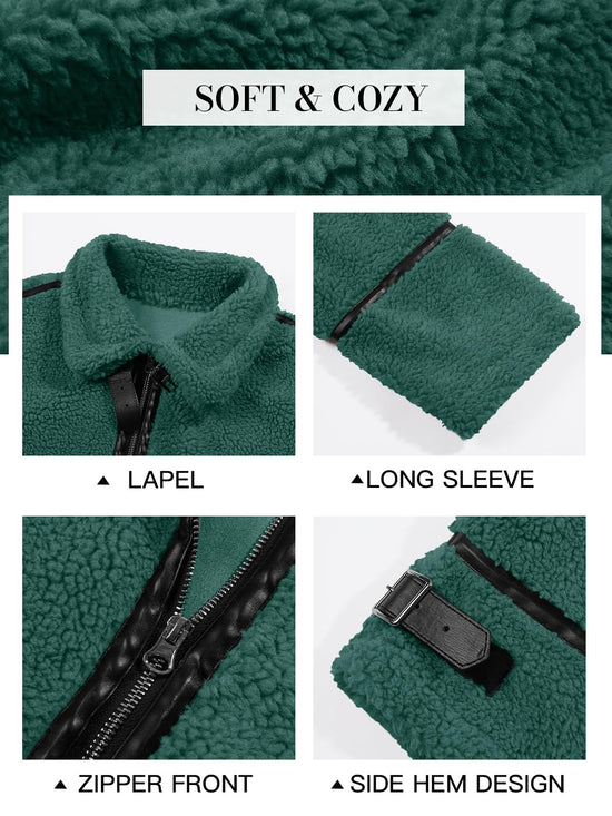 Coat — Faux fur and leather patchwork design from Tankaneo