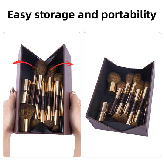 MAANGE cosmetic brush set — 20 double-end brushes with gift box for blending