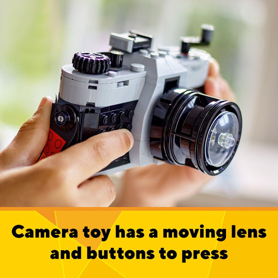 LEGO Creator retro camera toy with video camera and TV set transformation