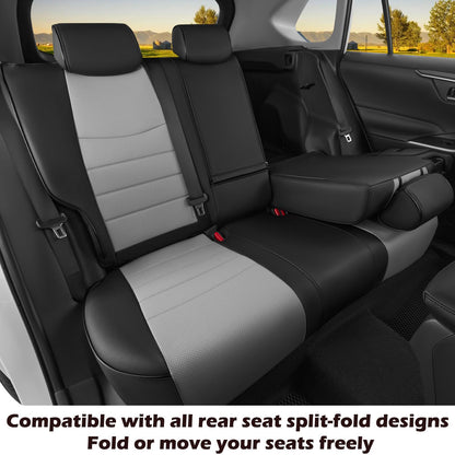 HKZ Fit RAV4 car seat covers set - leather for 2019-2025 Toyota RAV4 LE, XLE, Limited