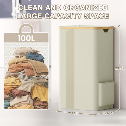 BlissTotes laundry hamper — includes lid for easy storage and transport