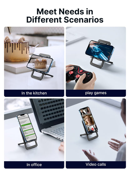 JSAUX portable electronic device stand — Foldable aluminum design for travel compatibility.
