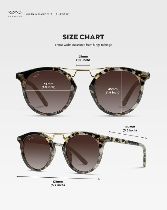 WearMe Pro sunglasses — women's polarized round retro double-bridge design