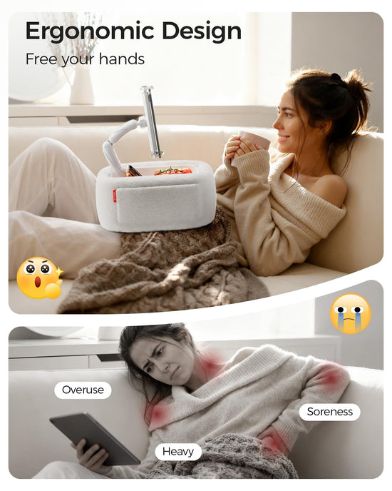 LULULOOK portable electronic device stand with snack bowl and foldable arm