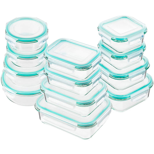 Bayco food storage containers with lids - airtight and leak proof design 24 pieces