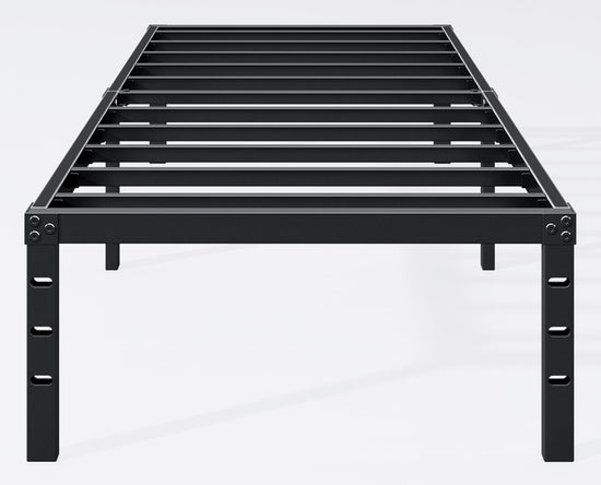 Hafenpo bed frame — sturdy metal platform with under bed storage