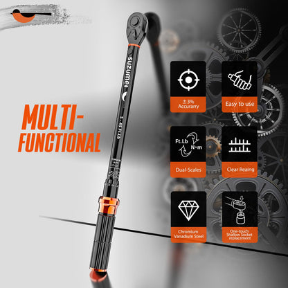 Wrench — High accuracy dual-direction adjustable torque wrench for bikes, cars, and motos