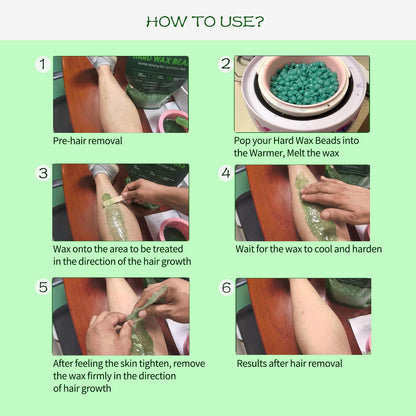 Wchiou hair removal agent — Wax beads with aloe vera for sensitive skin
