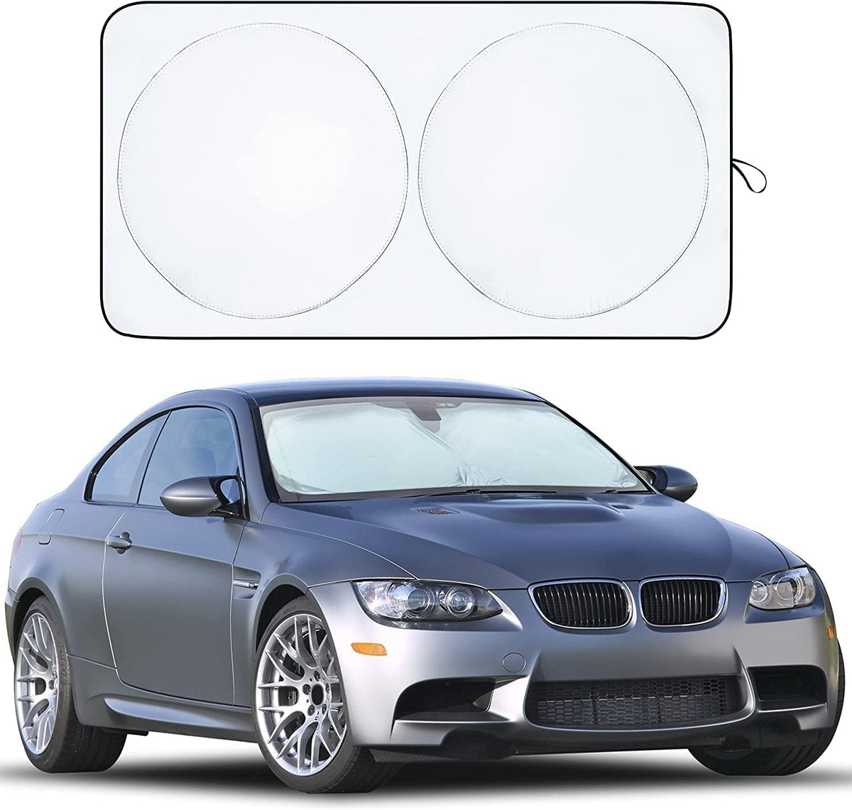 EcoNour vehicle interior shade — Blocks 99% heat and keeps interior cool.