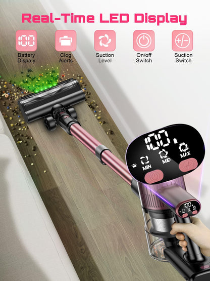OIRFND cordless vacuum cleaner — lightweight design with powerful suction and anti-tangle brush