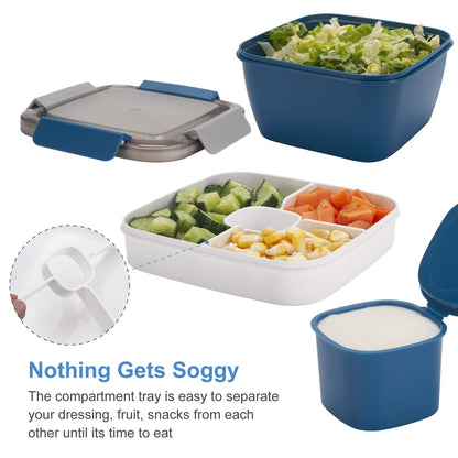Freshmage meal holder — salad container with compartments for easy packing