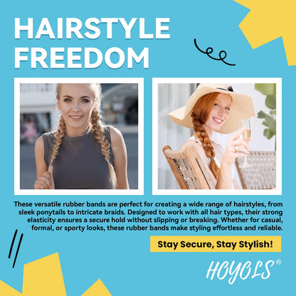 HAIR_TIE — No crease damage TPU elastics by HOYOLS, 1500 pieces for kids and women hair.