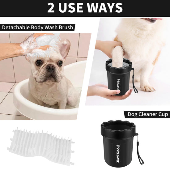 Hair brush — with three absorbent towels for easy cleaning of pets' paws and fur