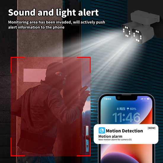 Xparkin security camera — Dual lens outdoor camera with 2.5K resolution and audio capabilities