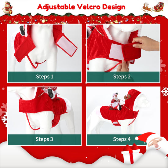 BWOGUE Santa dog costume — festive outfit for small to large pets