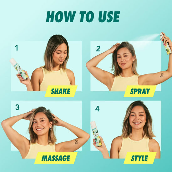 Batiste dry shampoo - Variety pack with original and tropical fragrances, 4 count