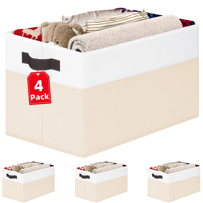 Fabric storage baskets — collapsible design with handles for easy organization