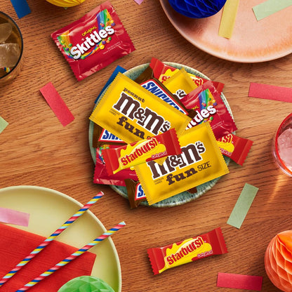 Chocolate candy — Assorted M&M'S, Snickers, Starburst and Skittles pack