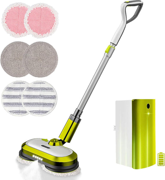VMAI cordless electric mop with water spray and detachable battery.