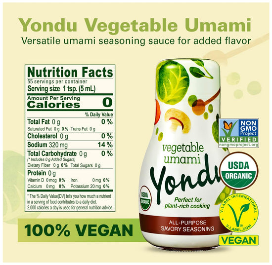 YONDU umami seasoning sauce — organic and plant-based alternative to fish sauce and soy sauce