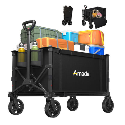 Utility cart wagon — Foldable with 220 lbs capacity and expandable storage