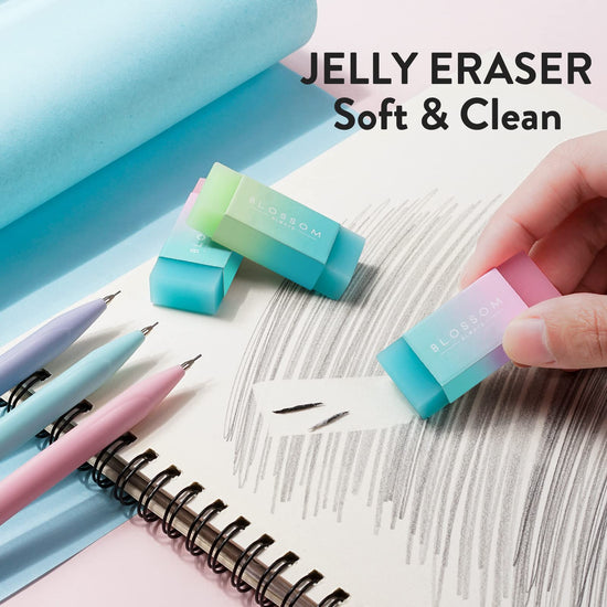Writing instrument — Cute mechanical pencil set with pastel colors and accessories