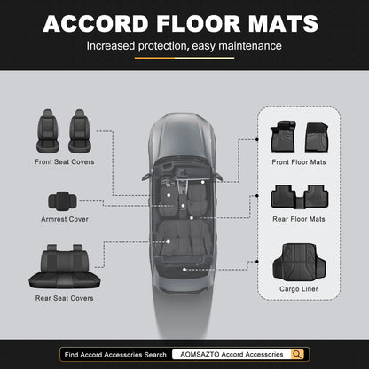 Vehicle mat — TPE custom fit floor liner for Honda Accord 2018-2022