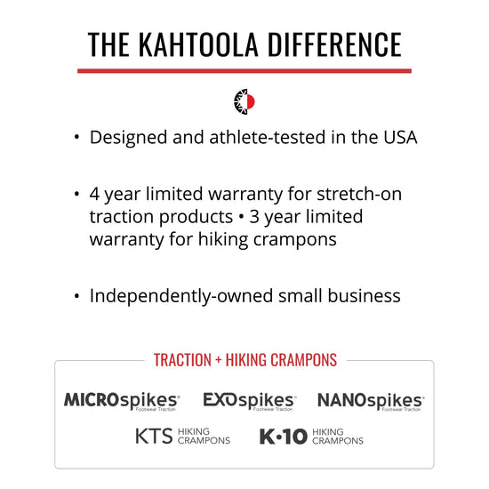 Kahtoola MICROspikes traction cleat — footwear traction for winter hiking and mountaineering