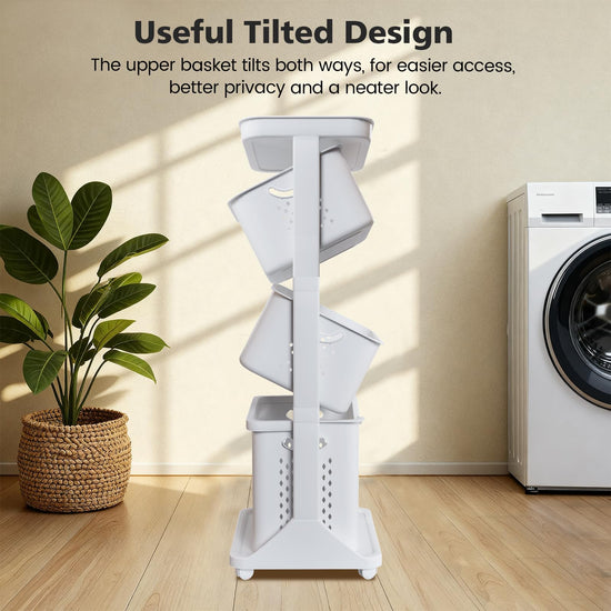 BAOKALER laundry hamper with removable rolling baskets and wheels