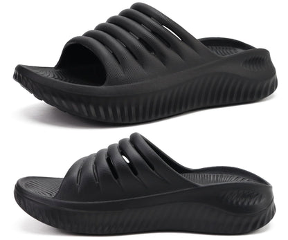 KuaiLu womens sandals with plantar fasciitis support and thick cushioning for post-exercise comfort