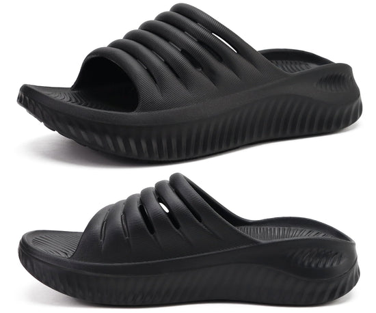 KuaiLu womens sandals with plantar fasciitis support and thick cushioning for post-exercise comfort
