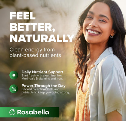 Herbal supplement — Rosabella moringa gummies with natural energy and balance 30 count
