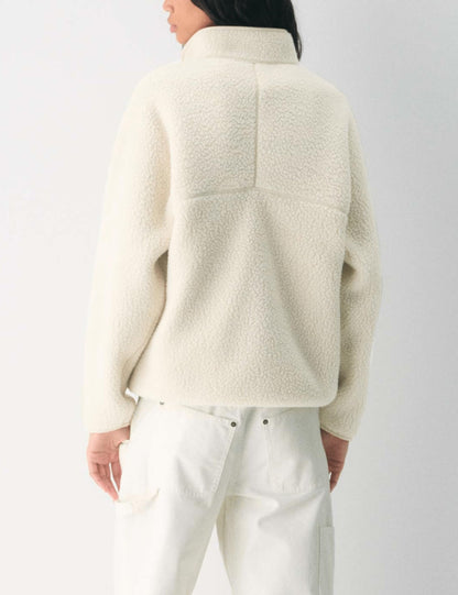 Aimiray fleece pullover coat - trendy half zip design with side pockets
