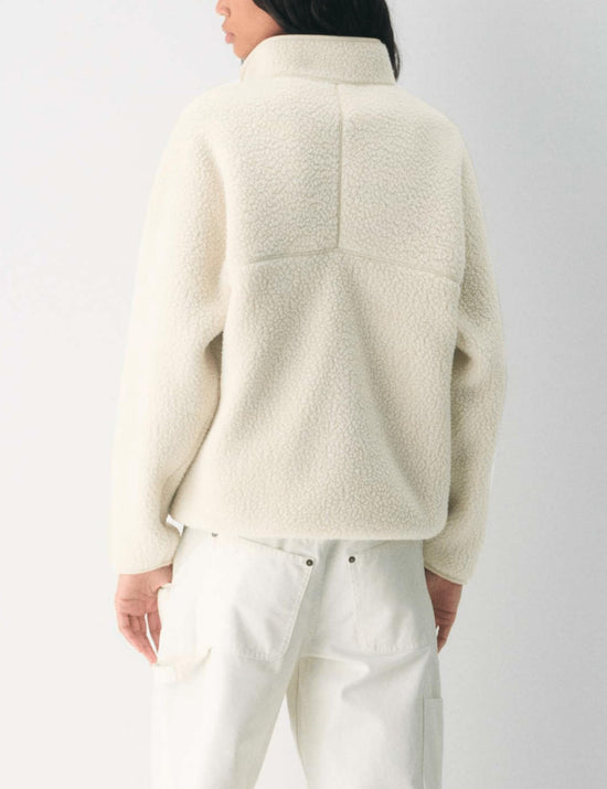 Aimiray fleece pullover coat - trendy half zip design with side pockets