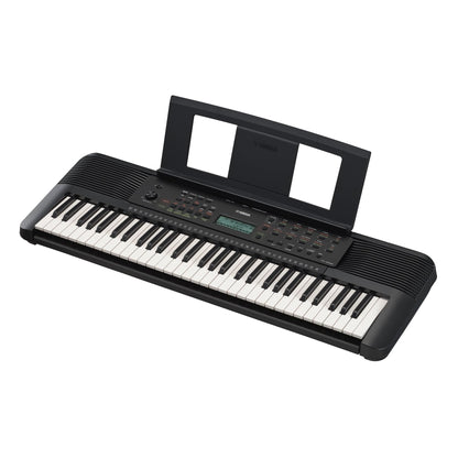 Portable keyboard with touch sensitive keys and music rest for beginners, power adapter included