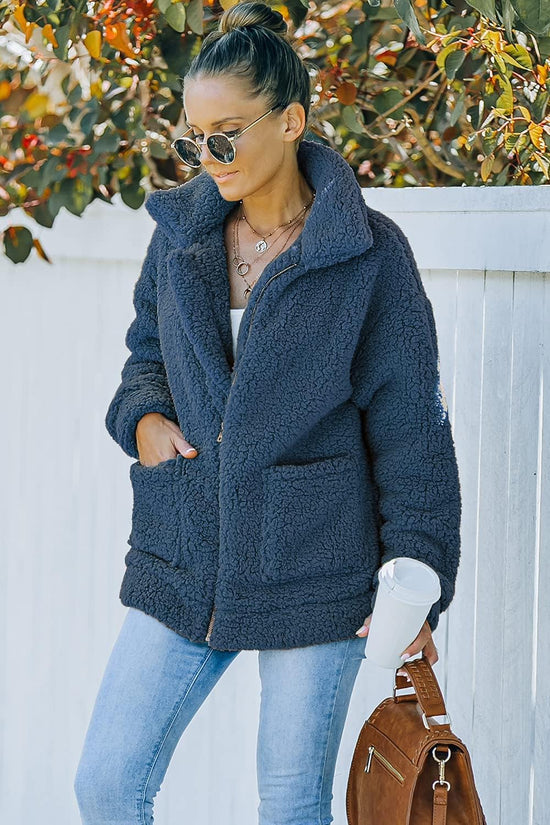 PRETTYGARDEN coat — Sherpa fleece oversized warm outerwear clothing.PRETTYGARDEN coat — Sherpa fleece oversized trendy warm outerwear clothing.