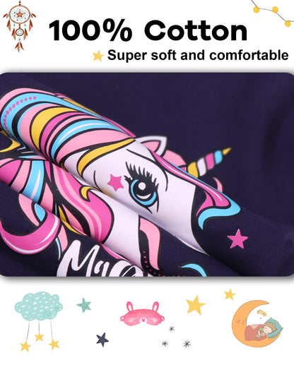 DAUGHTER QUEEN cotton pajamas set for girls, sizes 18 months to 12 years