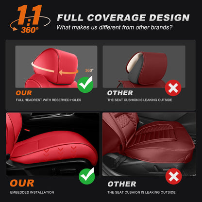 AOMSAZTO vehicle seat cover — Custom fit faux leather for Honda Accord 2018-2022