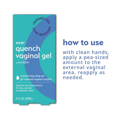 PlusOne Long Lasting Vaginal Moisturizer Gel – Hyaluronic Acid Vaginal Moisturizer for Vaginal Dryness – pH-Balanced Vaginal Care - Personal Lubricating Menopause Support for Wetness – 2 Fl oz