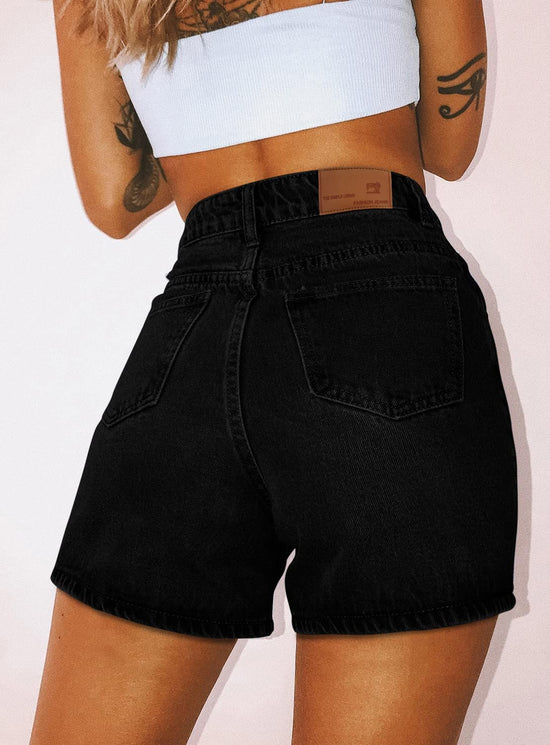 SANMM jean shorts — stretchy denim casual hot shorts for summer 2026