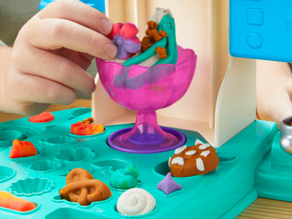 Play-Doh ice cream playset with pretend kitchen accessories for kids 3 and up