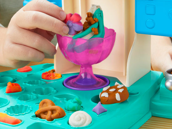 Play-Doh ice cream playset with pretend kitchen accessories for kids 3 and up