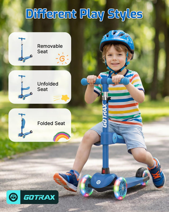 Gotrax KS3 kids kick scooter with adjustable handlebars and LED lighted wheels