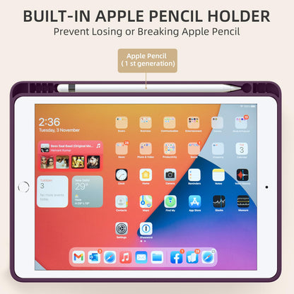 Portable electronic device cover — Akkerds case for iPad 10.2 inch with pencil holder and auto sleep/wake feature