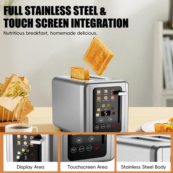 WHALL toaster — Smart digital design with touch screen and memory function