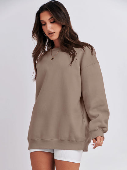 ANRABESS sweatshirt — Oversized crewneck fleece pullover for women