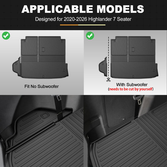 VEHICLE_MAT — AOMSAZTO custom fit all weather floor mats for 2020-2025 Toyota Highlander