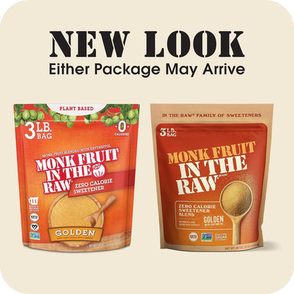 Sugar substitute — Monk fruit sweetener with erythritol, sugar-free by Monk Fruit in the Raw