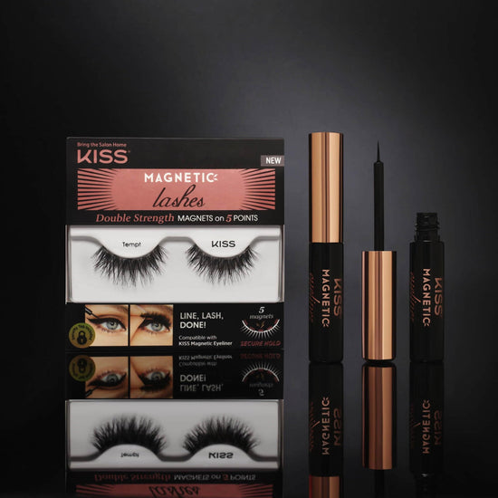 KISS false eyelashes — magnetic eyeliner included