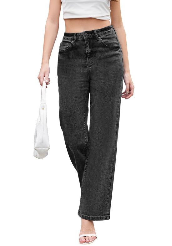 Dimur pants — trendy high waisted wide leg denim with pockets